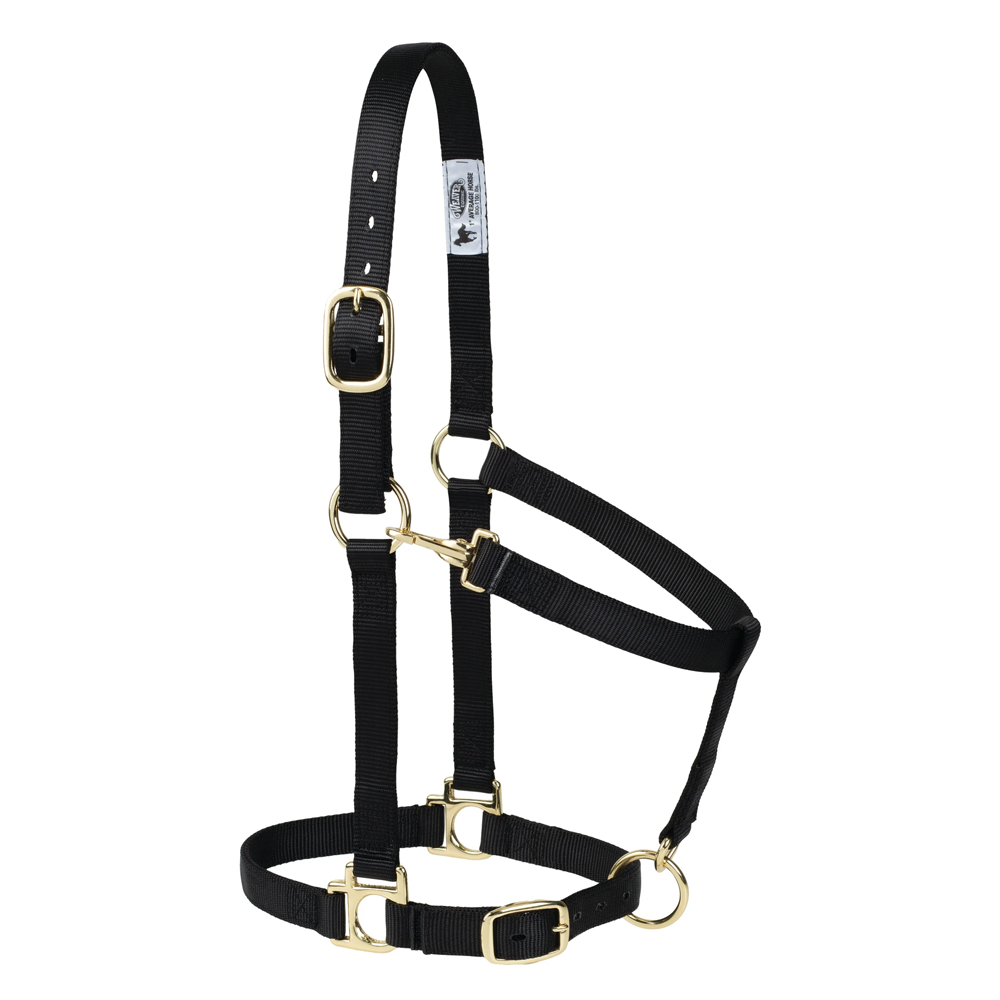 35005-50-00 Weaver Leather High Density Adjustable Chin and Throat Snap Halter - Black
