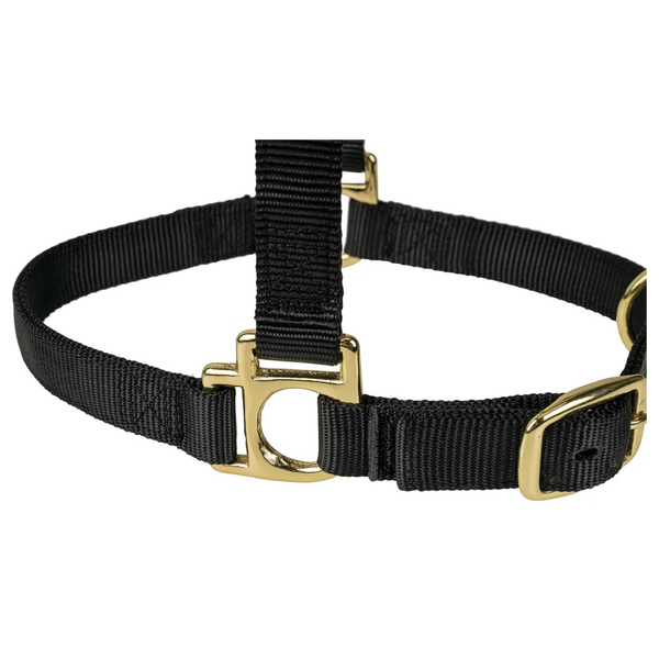 35005-50-00 Weaver Leather High Density Adjustable Chin and Throat Snap Halter - Black