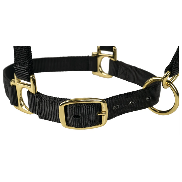 35005-50-00 Weaver Leather High Density Adjustable Chin and Throat Snap Halter - Black
