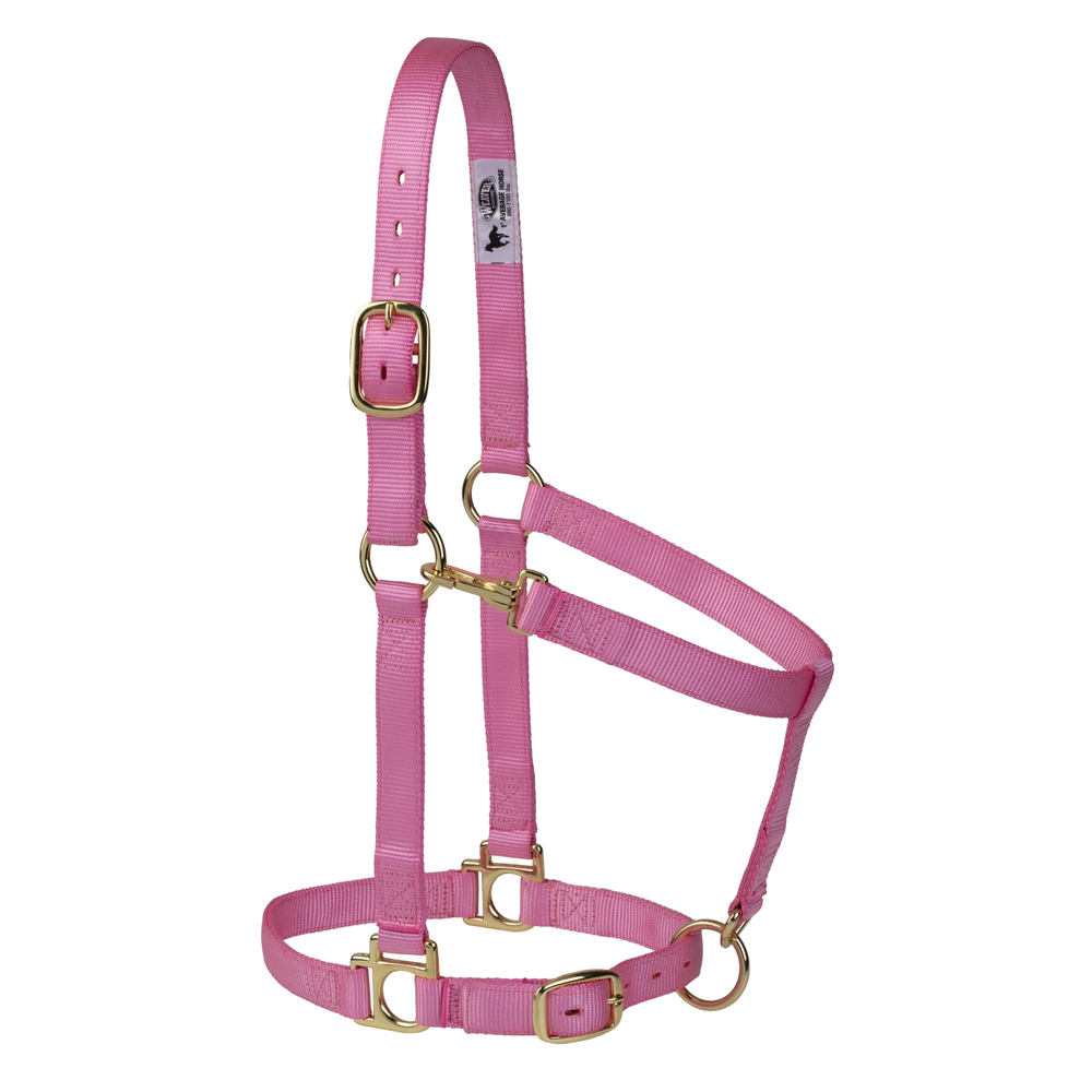 35005-50-04 Weaver Leather High Density Adjustable Chin and Throat Snap Halter - Pink