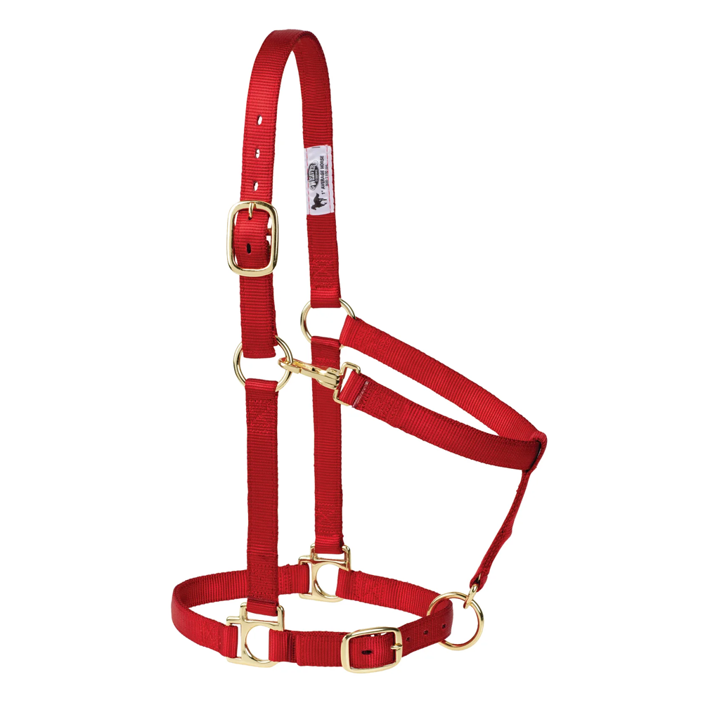35005-50-287 Weaver Leather High Density Adjustable Chin and Throat Snap Halter - Cherry