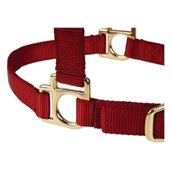 35005-50-287 Weaver Leather High Density Adjustable Chin and Throat Snap Halter - Cherry