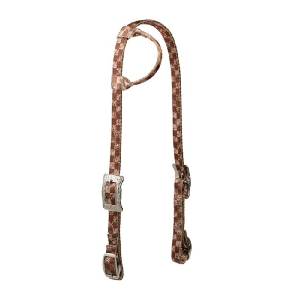 35300-01 Weaver Leather Patterned Polyester Sliding One Ear Headstall