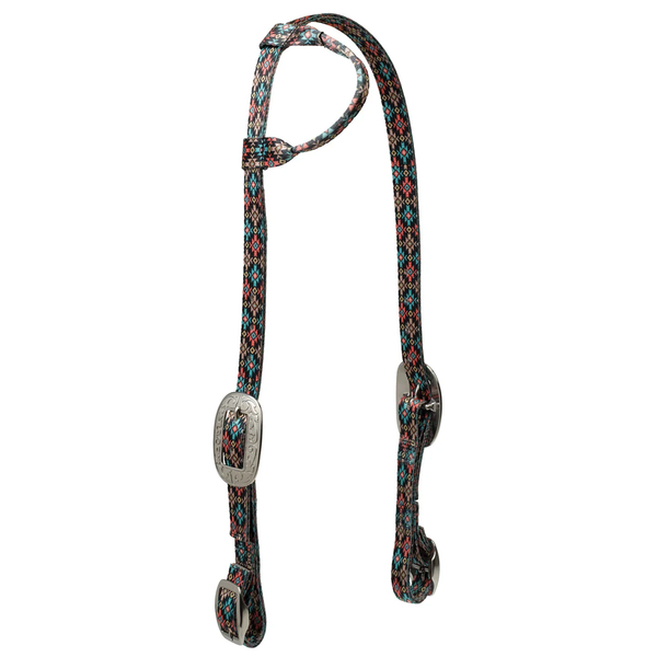 35300-01 Weaver Leather Patterned Polyester Sliding One Ear Headstall