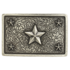 3700013 Nocona Men's Western Belt Buckle - Rectangle Stars & Floral Engraved