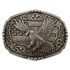 37944 Nocona Mens' Rectangle American Flag Eagle Belt Buckle