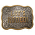 37956 Nocona Men's Let's Rodeo Rectangle Belt Buckle