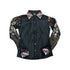 38414 Royal Highness Youth Stretch Taffeta Show Shirt w/ Sheer Sleeves - Black