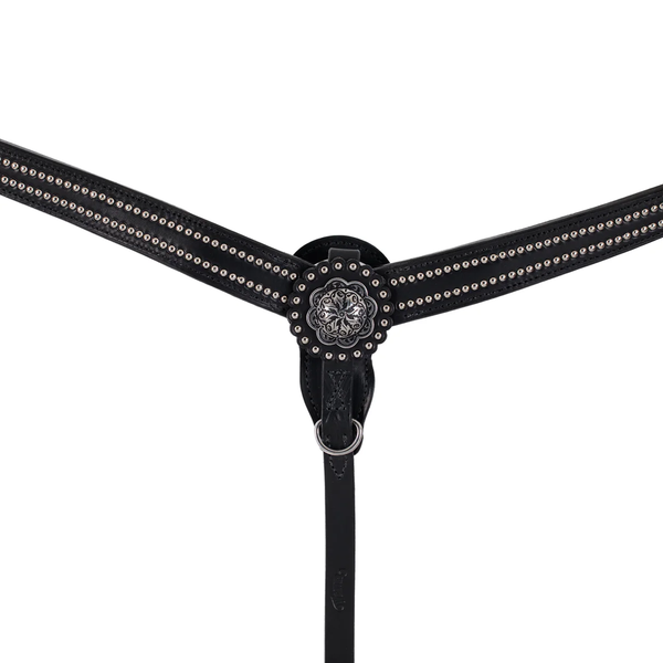 40-0892-BK Weaver Back in Black Tapered Breast Collar- Black