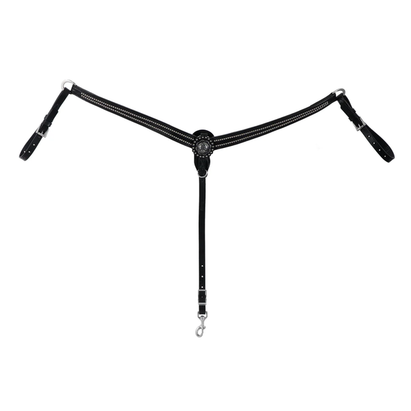 40-0892-BK Weaver Back in Black Tapered Breast Collar- Black