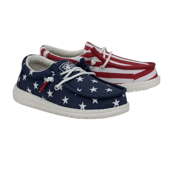 Hey Dude Wally Youth Patriotic Flag Shoe - 40046-9CW