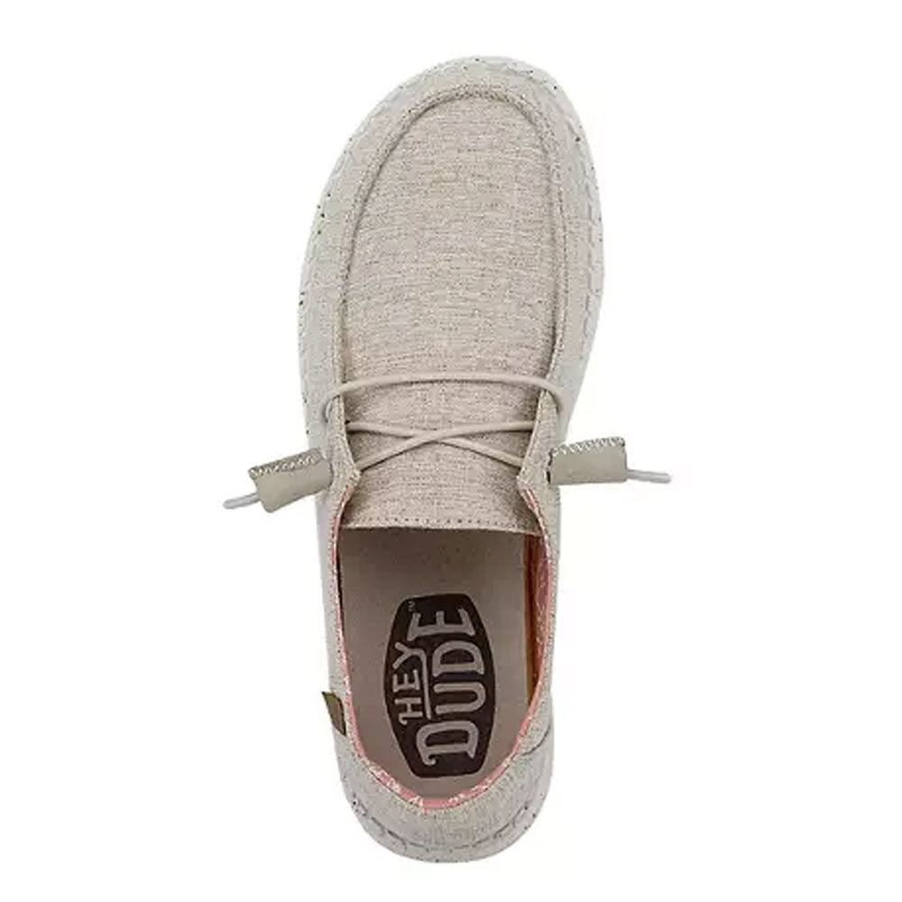 Hey Dude Women's Wendy Shoe Chambray White Nut 40058-2BK The