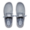 40700-007 Hey Dude Men's Wally Stretch Canvas Comfort Shoe - Light Grey