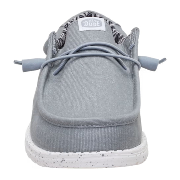 40700-007 Hey Dude Men's Wally Stretch Canvas Comfort Shoe - Light Grey