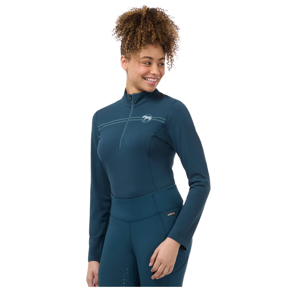 40775 Kerrits Women's Equi Rhythm Lite Quarter Zip Top - Jasper