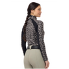 40776 Kerrits Women's Traverse Quarter Zip Fleece Tech Top - Black Wrought Iron Horses