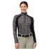 40776 Kerrits Women's Traverse Quarter Zip Fleece Tech Top - Black Wrought Iron Horses