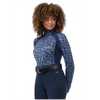 40776 Kerrits Women's Traverse Quarter Zip Fleece Tech Top - Dusty Blue Houndstooth