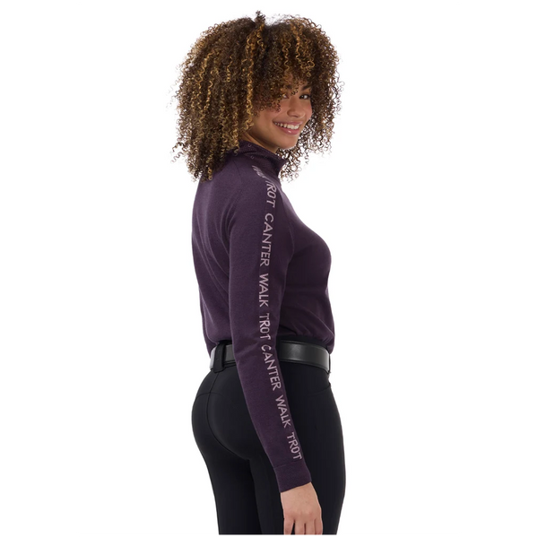40782 Kerrits Women's Equi Rhythm Crew Neck Sweater - Elderberry/Sugarplum