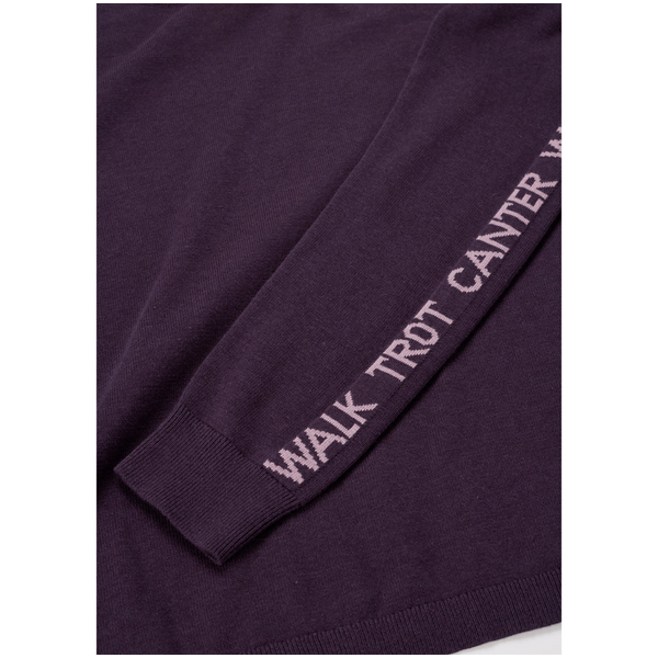 40782 Kerrits Women's Equi Rhythm Crew Neck Sweater - Elderberry/Sugarplum