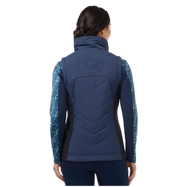 40787 Kerrits Women's Core Motion Quilted Riding Vest - Nightfall Giddy Up