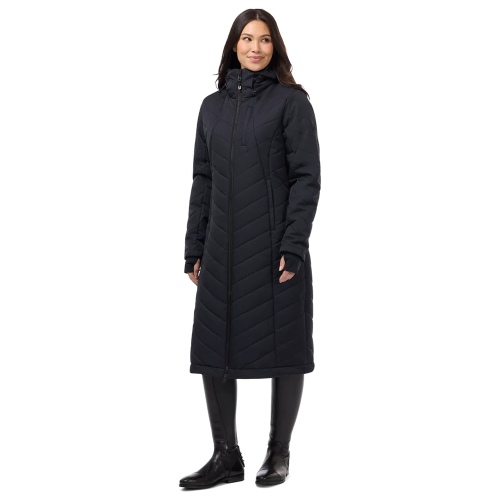 40794 Kerrits Women's Warm Embrace Longline Puffer Coat - Black