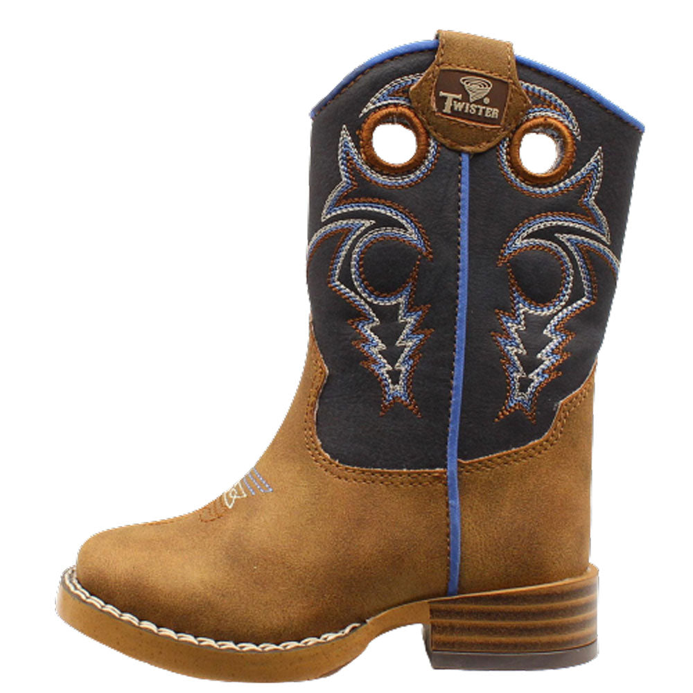 Twister Double Barrel Trace Toddler and Kids Boot Brown The Wire