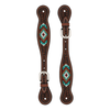 45512-53 Weaver Leather Ladies Beaded Spur Straps - Chestnut
