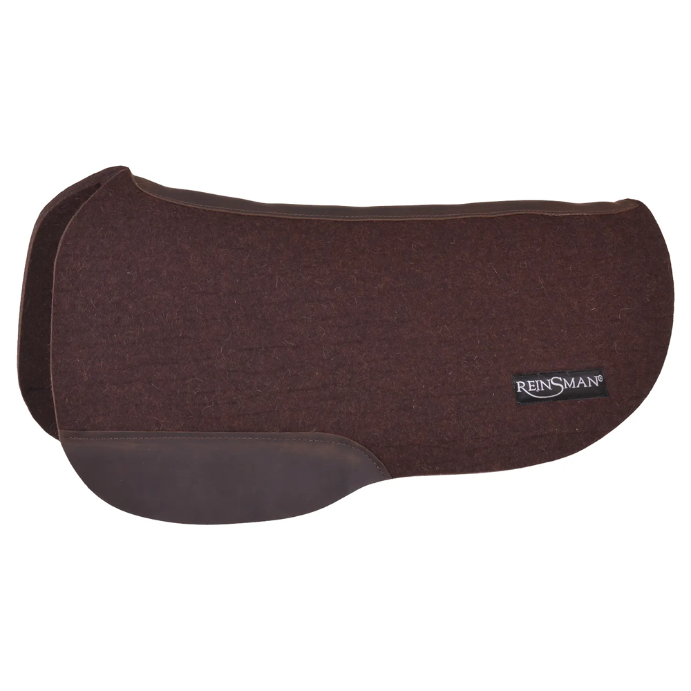 550-GJ5-C1W Reinsman Apex Round Cutback Wool Trail Saddle Pad - Chocolate