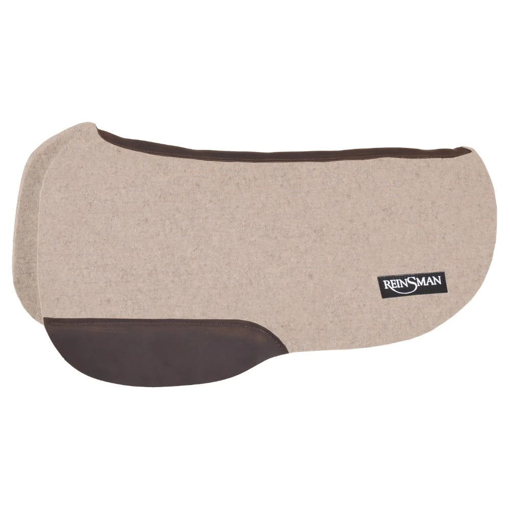 550-GJ5-K1W Reinsman Apex Round Cutback Wool Trail Saddle Pad - Bone