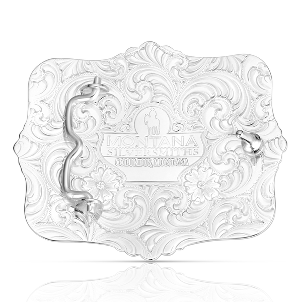 58710-463M Montana Silversmiths Timberline Belt Buckle with Galloping Horse