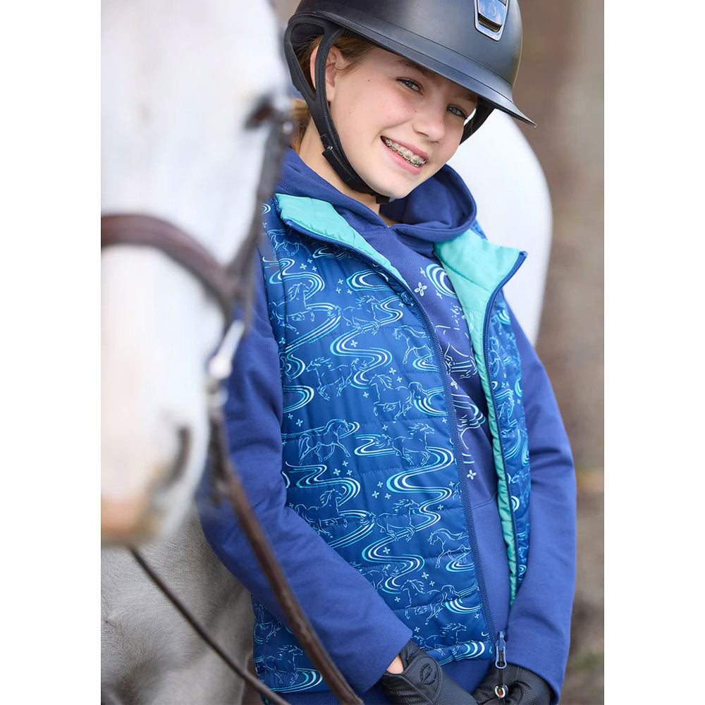 NOBLE Outfitters Equestrian Black Canvas Faux Fur Trim Full NOBLE Outfitters Equestrian Black Canvas Faux Fur Trim Full