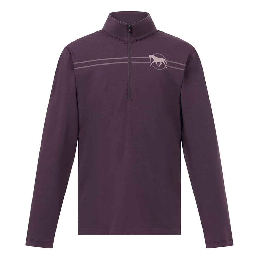 60351 Kerrits Kids Equi Rhythm Lite Quarter Zip Riding Top - Elderberry