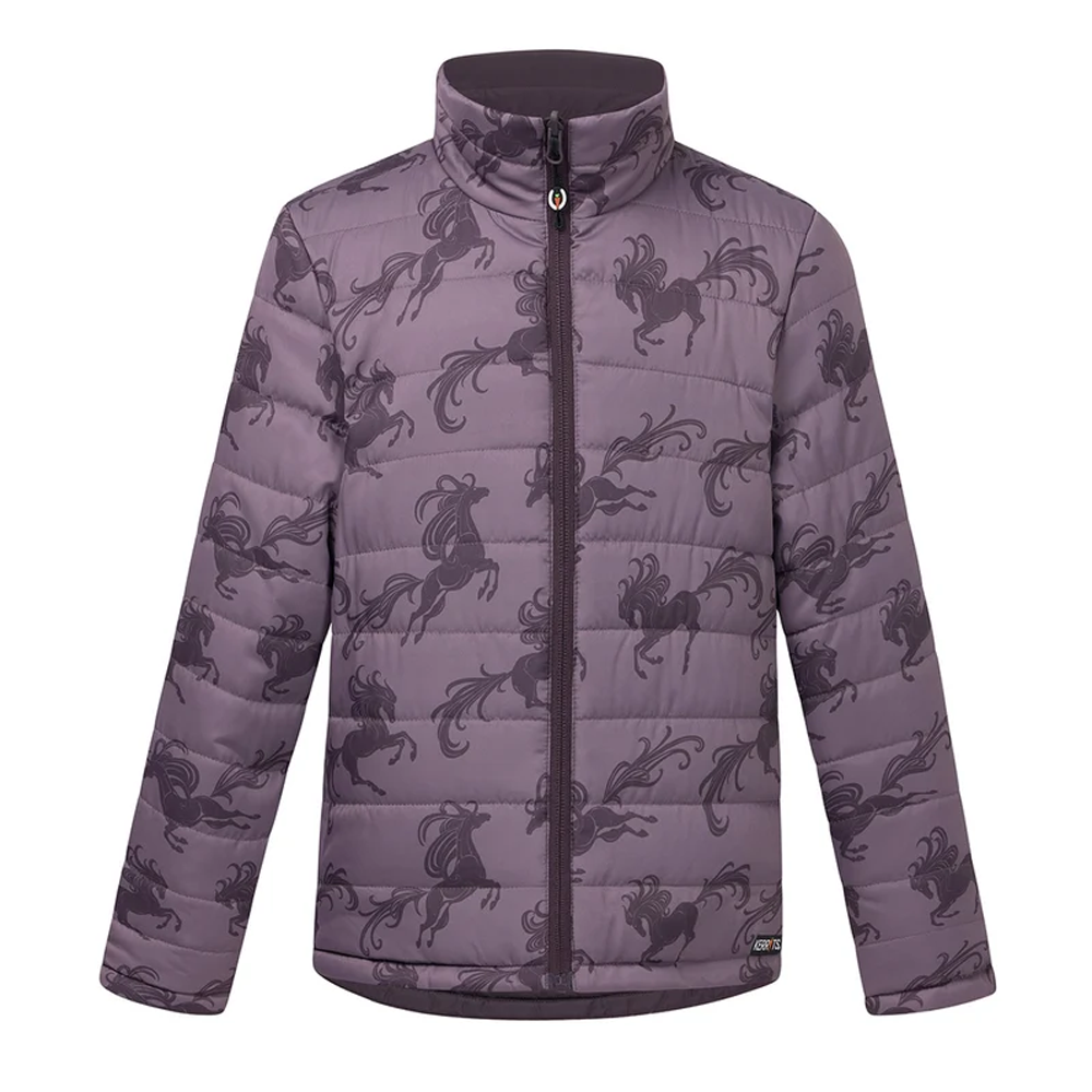 60361 Kerrits Kids Pony Parade Reversible Quilted Riding Jacket - Elderberry/Thistle