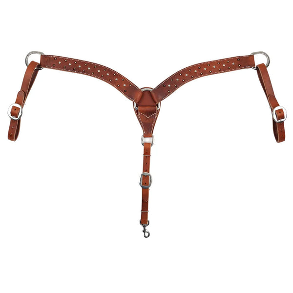 6044 Circle Y Rosewood Shaped Breastcollar with Dots