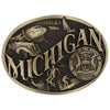 60811MIC Montana Silversmiths Michigan Brass Attitude Belt Buckle