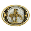 60972P Montana Silversmiths End of the Trail Two Tone Attitude Belt Buckle