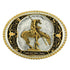 60972P Montana Silversmiths End of the Trail Two Tone Attitude Belt Buckle