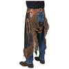 63-990-981 Silver Royal Chocolate Leather Chinks with Twisted Fringe