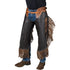 63-990-981 Silver Royal Chocolate Leather Chinks with Twisted Fringe