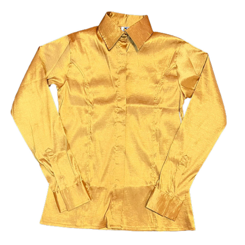 70199COPP Royal Highness Taffeta Concealed Zipper Show Shirt - Copper