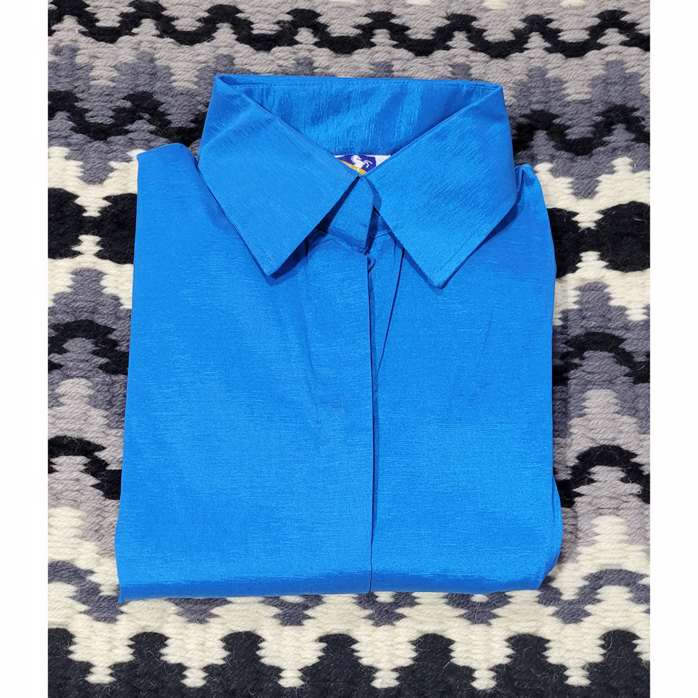 70199TBLU Royal Highness Taffeta Concealed Zipper Show Shirt - Teal Bl | The Wire Horse 70199TBLU Royal Highness Taffeta Concealed Zipper Show Shirt - Teal Bl | The Wire Horse