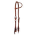 7044 Circle Y Rosewood Slide Ear Headstall with Dots