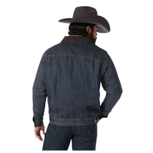 Wrangler Men's Concealed Carry Denim Jacket - Blanket Lined With Holster Pockets For Firearm Security