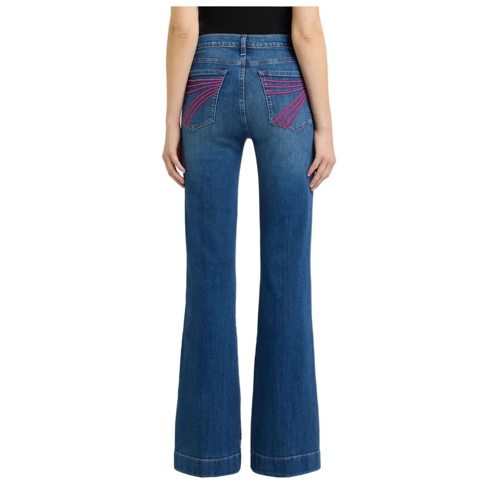 7U307C12-1ZM 7 For All Mankind Women's Dojo Slim Illusion Trouser Jeans - Moonwater