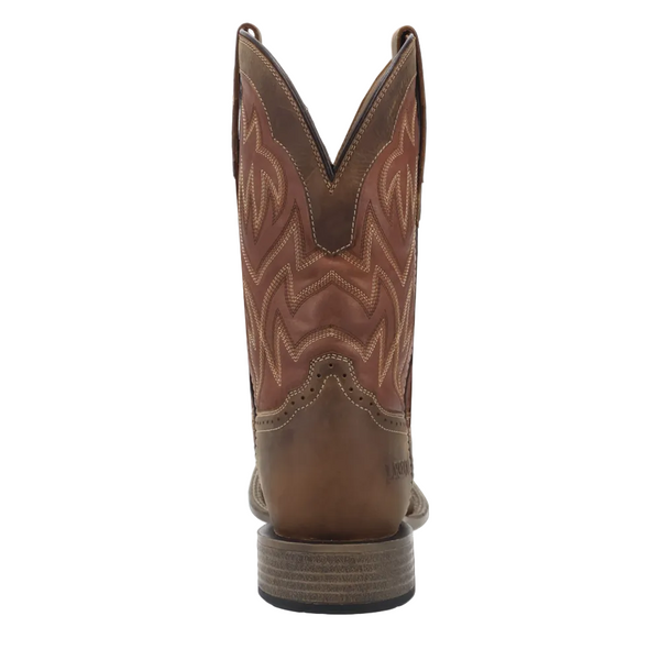 8061 Laredo Men's Stratford Saddle Vamp Square Toe Cowboy Boot - Brown / Red
