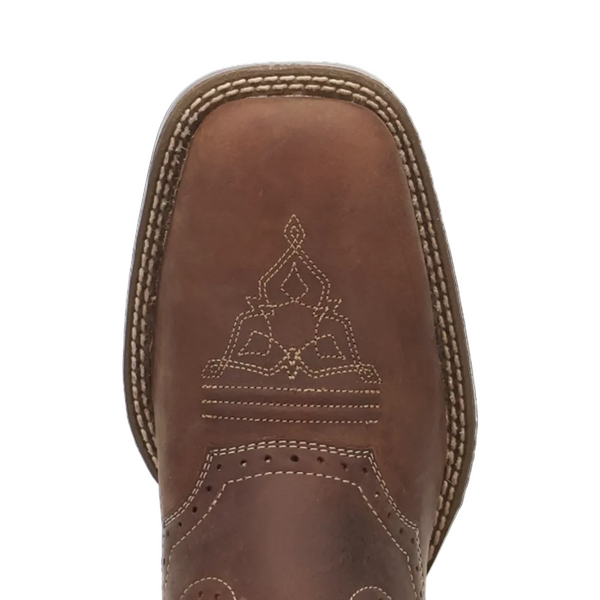 8061 Laredo Men's Stratford Saddle Vamp Square Toe Cowboy Boot - Brown / Red