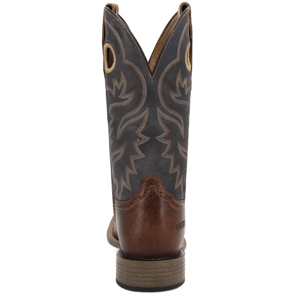 8065 Laredo Men's Cowboy Approved Dyers Wide Square Toe Cowboy Boot - Tan / Blue