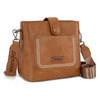 WRS-1023BR Wrangler Crossbody Shoulder Purse Bag - Brown
