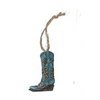 91-1340-14-0 Tough1 Cowboy Boot Ornament - Turquoise